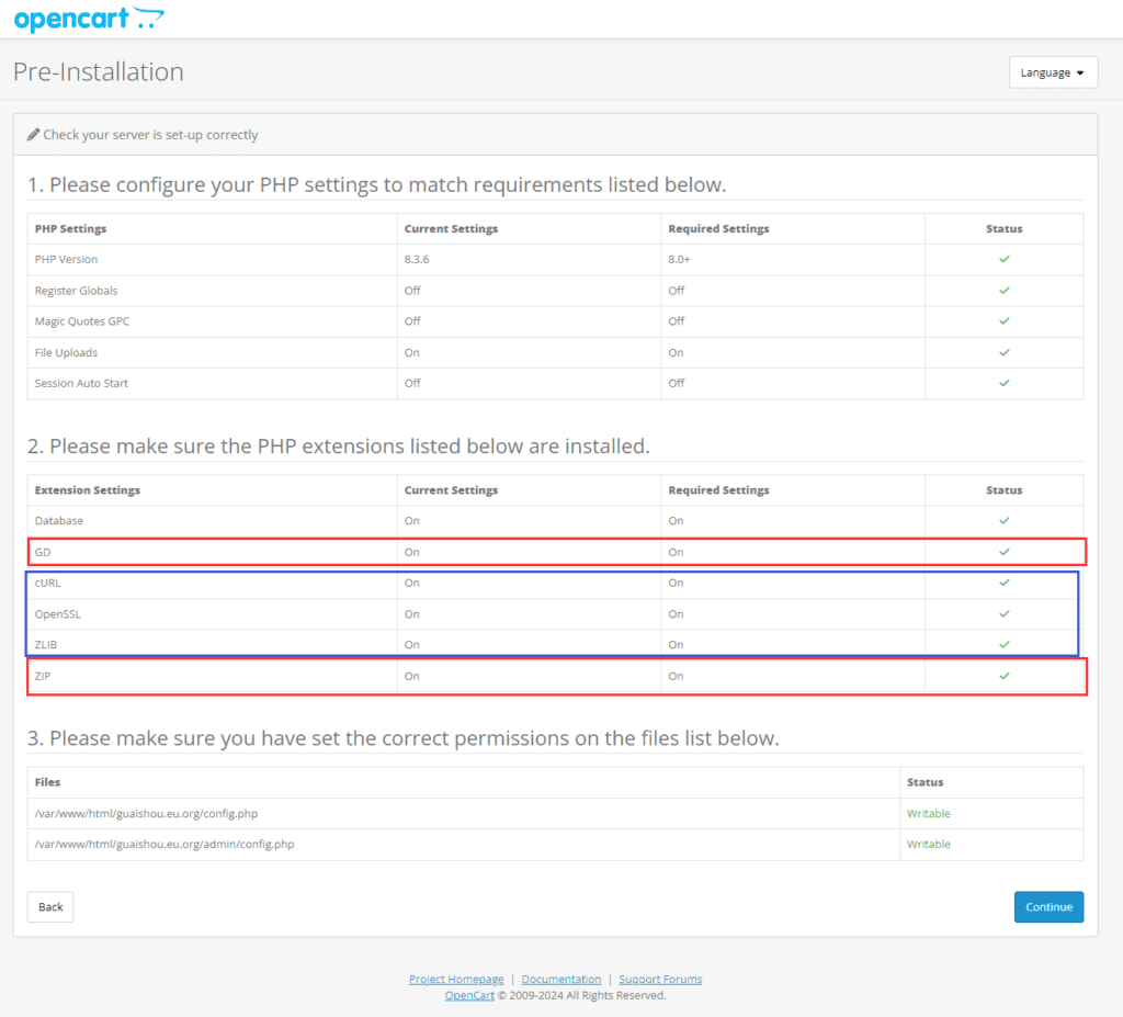 图片[5]-开源免费的在线电子商城 OpenCart 4.0.2.3 详细安装教程 - 我是Tron-我是Tron